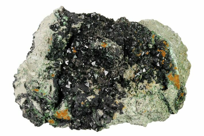 Deep-Green Libethenite Crystal Cluster #169831